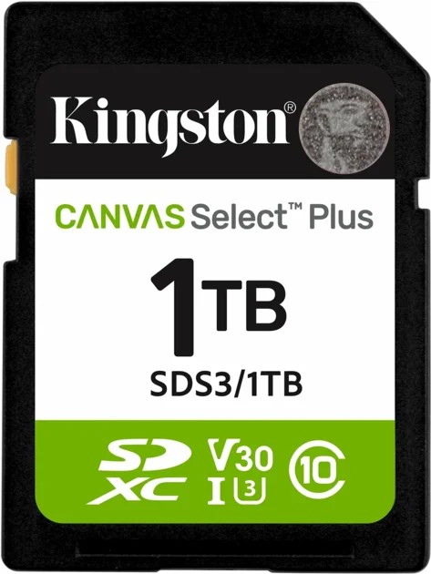 Карта памяти Kingston Canvas Select Plus SDS3/1TB SDXC 1TB V30 w/o adapter