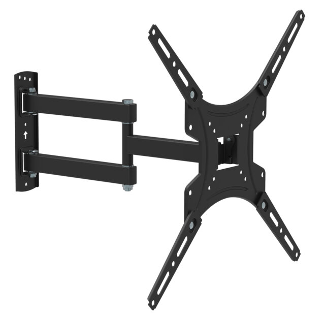 20"-65" Кронштейн Buro FL4S черный макс.25кг настенный поворотно-выдвижной и наклонный
