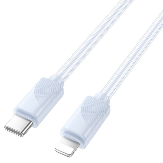 Кабель HOCO X114 Energy 8pin-Type-C, 1.0м, PD 27Вт синий