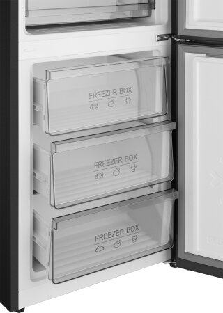 Холодильник Weissgauff WRK 185 Total NoFrost Inverter Black Inox