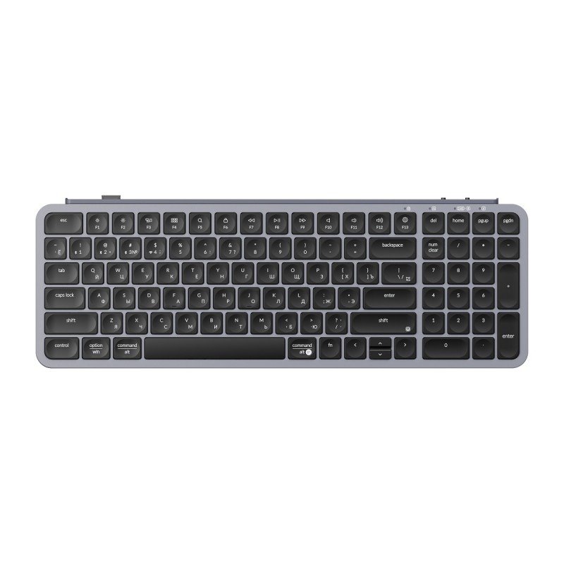 Клавиатура Keychron B2 Pro B2P-K1-RU беспроводная ультратонкая, 98 клавиш, ножничные переключатели, цвет Space Gray