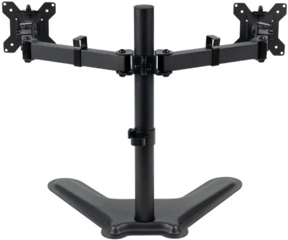 Кронштейн Filum FL-DMT002DB черный, подставка на стол, два монитора, VESA 75/100, 10-30 дюйма, до 8кг