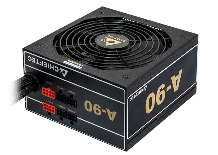 Блок питания CHIEFTEC GDP-750C, Retail, 750W, МОДУЛЬНЫЙ, v.2.3/EPS, КПД >90%,  A.PFC, 4x PCI-E (6+2-Pin), 8x SATA, 3x MOLEX, Fan 14cm