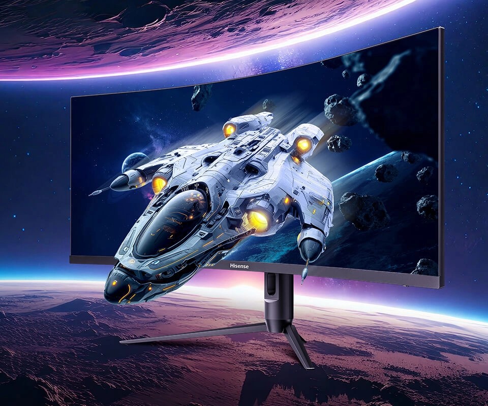 Монитор Hisense 34G6Q-PRO 34" Curved 1000R, 3440x1440, 240Hz, 21:9, VA, 1ms, 320cd, 2хHDMI, 1хDP