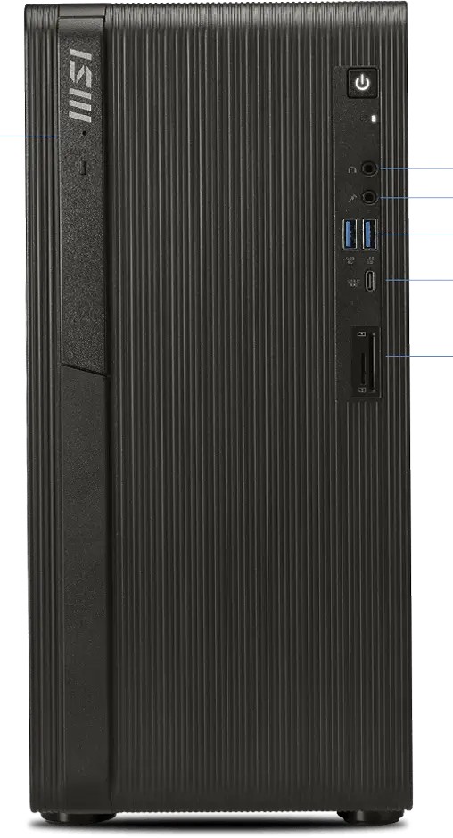 ПК MSI Pro DP180 AI A2G (9S6-B0A771-1490) Tower U7-265/32GB/1TB SSD/UHD Graphics/WiFi/BT/kBd/mouse/noOS/Black