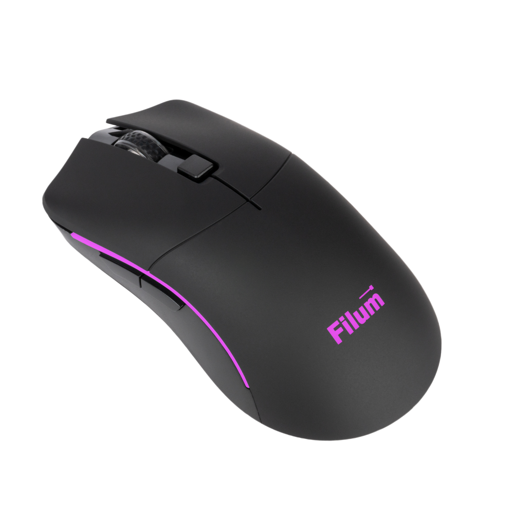 Мышь Filum FL-GMW05-BK-L Wireless оптическая USB/BT 6 кл., DPI 10000, аккумулятор 600 mAh черная, Windows XP/Vista/7/8/10, MacOS