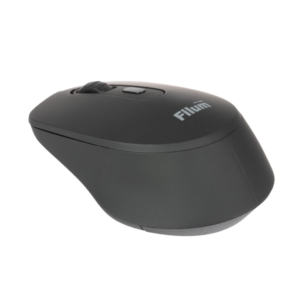 Мышь Filum FL-MBT05-BK Wireless оптическая USB/BT 4 кл., DPI 800/1200/1600, питание АА 1 шт., черная, Windows XP/Vista/7/8/10, MacOS