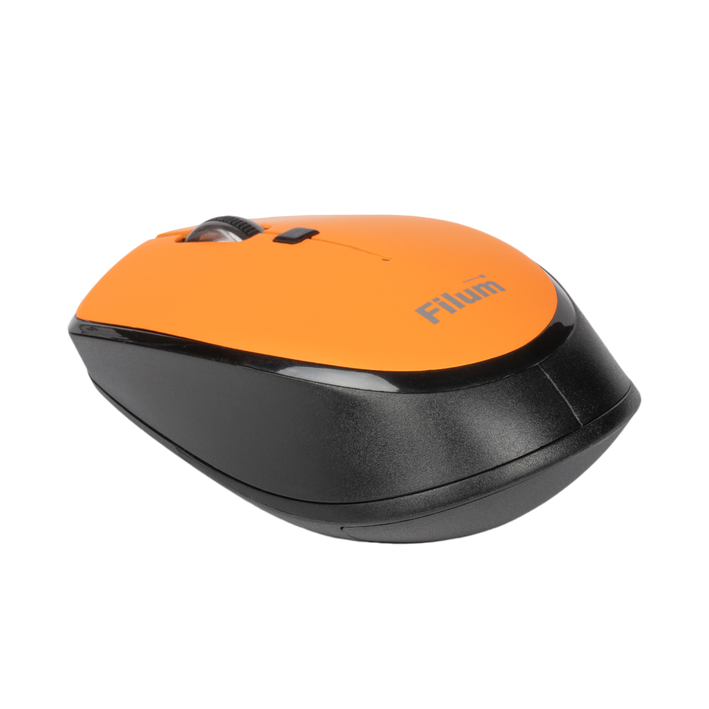 Мышь Filum FL-MW10-OE Wireless оптическая 2.4 ГГц USB 4 кл., DPI 800/1200/1600, питание АА 1 шт., черная, Windows XP/Vista/7/8/10, MacOS