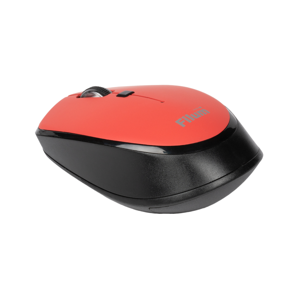 Мышь Filum FL-MW10-RD Wireless оптическая 2.4 ГГц USB 4 кл., DPI 800/1200/1600, питание АА 1 шт., черная, Windows XP/Vista/7/8/10, MacOS