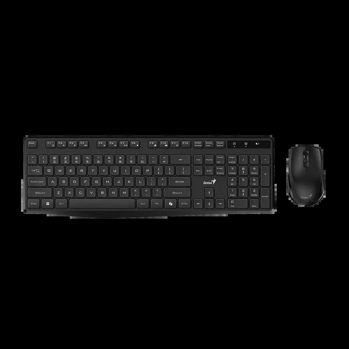 Комплект клавиатура + мышь беспроводной Genius KM-8206 бесшумный/мышь 1200dpi/оптический/3 кнопки/батарейка АА/клавиатура шоколадные клавиши