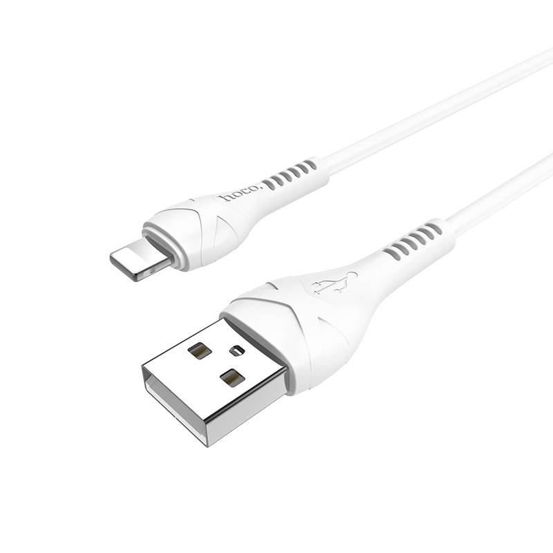 Дата-кабель HOCO X37 Cool power Lightning, 1м (белый)