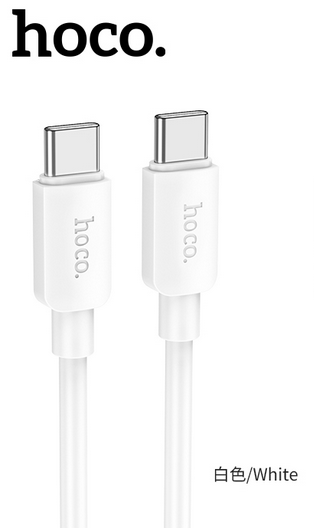 Дата-кабель HOCO X96 Hyper 60W fast charging data cable, Type-C + Type-C (белый)
