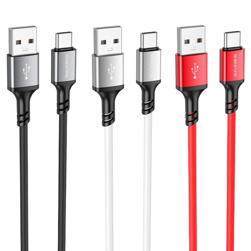 Дата-кабель BOROFONE BX83 Famous silicone charging Type-C 1м (белый)