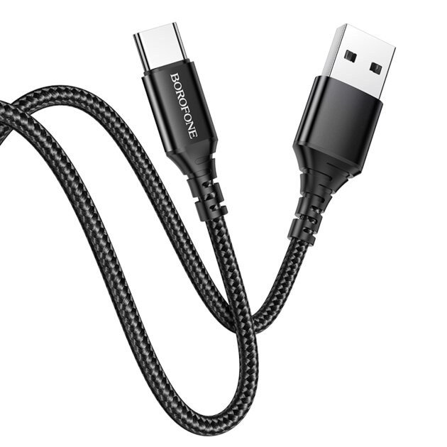 Дата-кабель BOROFONE BX54 Ultra bright Type-C 1м (чёрный)