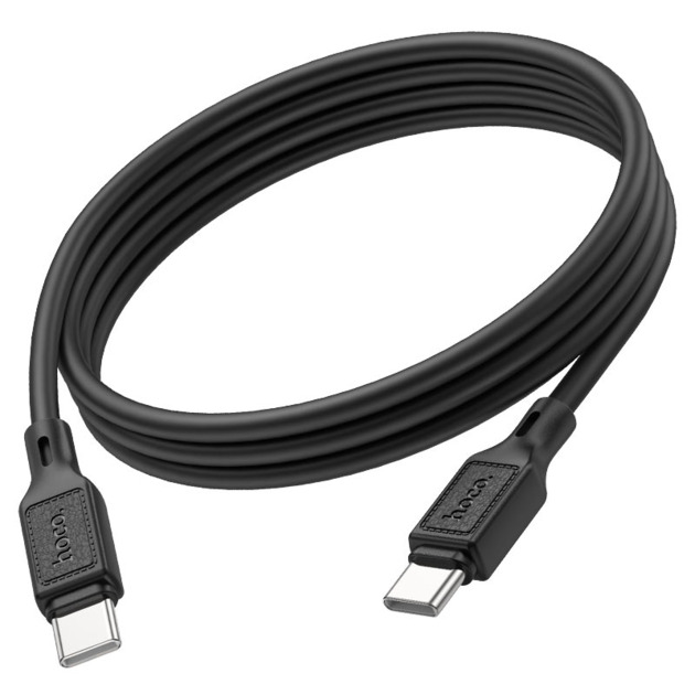 Дата-кабель HOCO X90 Cool 60W silicone charging data cable for Type-C to Type-C (черный)