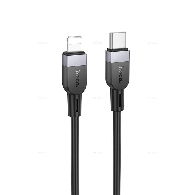 Дата-кабель HOCO X109 Energy PD silicone charging data cable iP(L=2M) (черный)