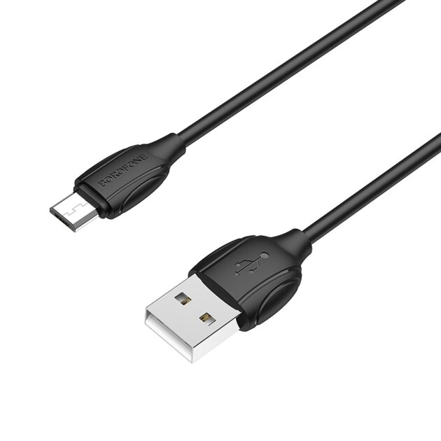 Дата-кабель BOROFONE BX19 Benefit micro 1м (черный)