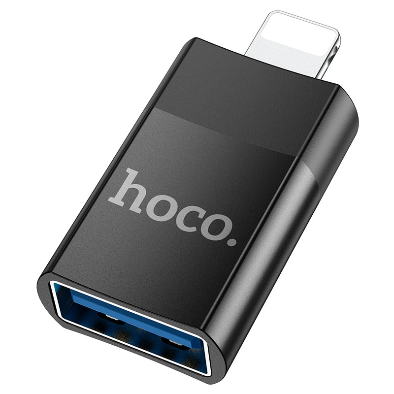 Переходник HOCO UA17 Type-C Lightning чёрный