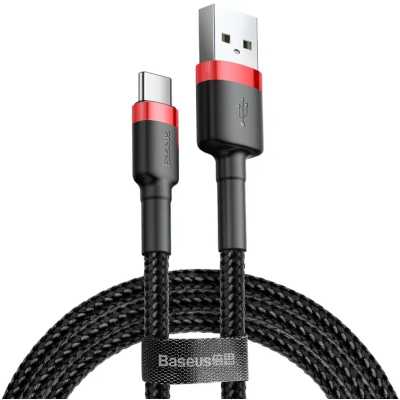 Кабель Baseus CATKLF-U91 USB-Type-C Cafule 3A 3м красно-чёрный