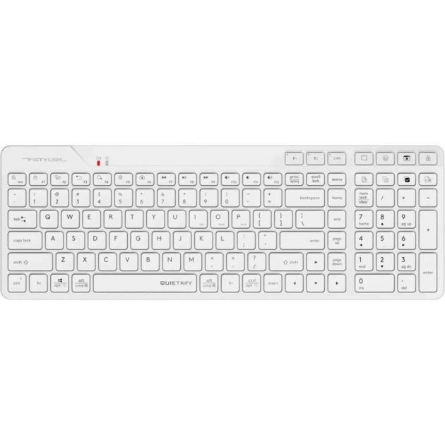 Клавиатура A4Tech Fstyler FBK27C AS белый USB беспроводная BT/Radio slim Multimedia