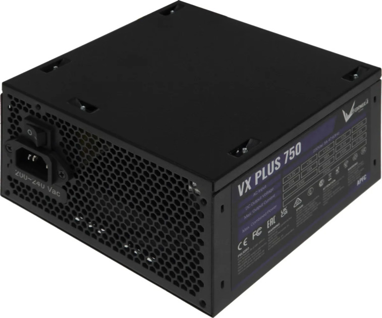 Блок питания Formula AC VX Plus (VX Plus 750W) ATX 750W (20+4pin) APFC 120mm fan 4xSATA RTL