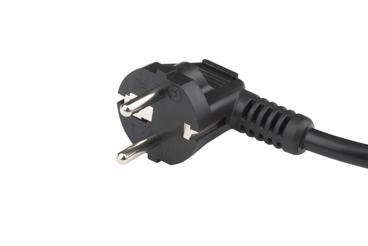 Кабель питания Hyperline PWC-IEC19-SHM-1.8-BK Shucko+C19 3x1.5 1.8м