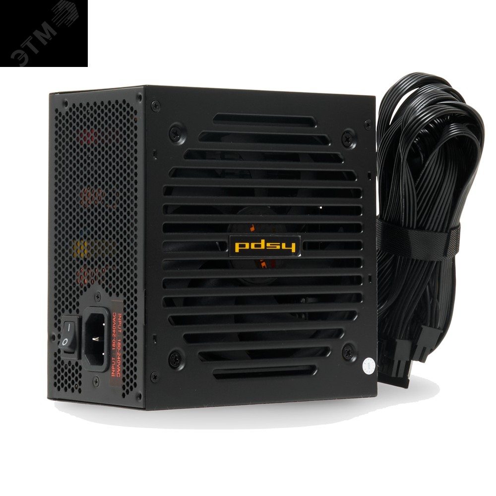 Блок питания HSPD HSI-700BS-BK 700W 80+ Bronze (ATX, 2.31, Semi-modular, 1x24(20+4)pin 550mm, 1xCPU*2 8(4+4)pin 600+150mm, 1xPCIe*2
