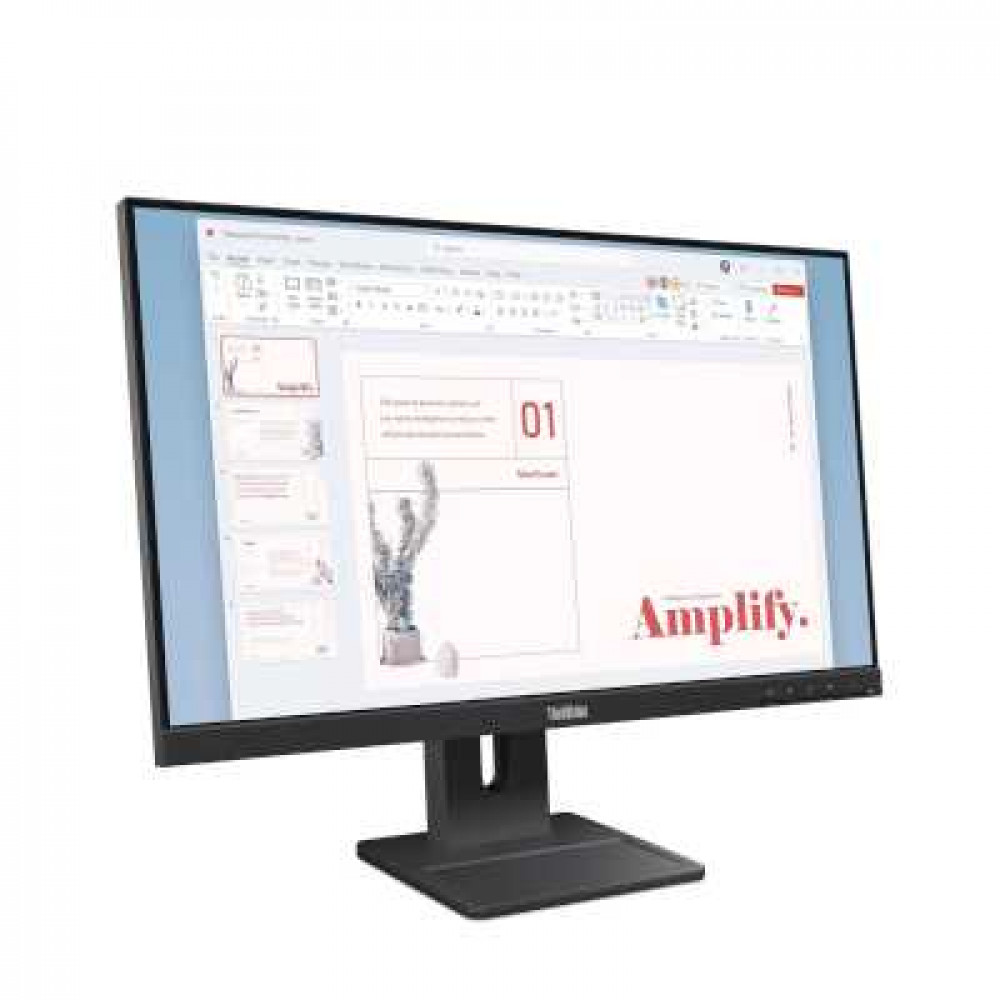 Монитор Lenovo ThinkVision E24-40 (64BAMAT1UK) черный IPS LED 16:9 HDMI M/M матовая HAS Piv 1300:1 250cd 178гр/178гр 1920x1080 100Hz VGA DP FHD 4.5кг