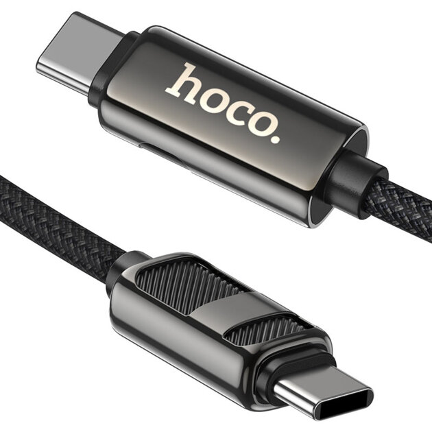 Дата-кабель HOCO U137 Line 60W charging data cabl with display Type-c to Type-c Black