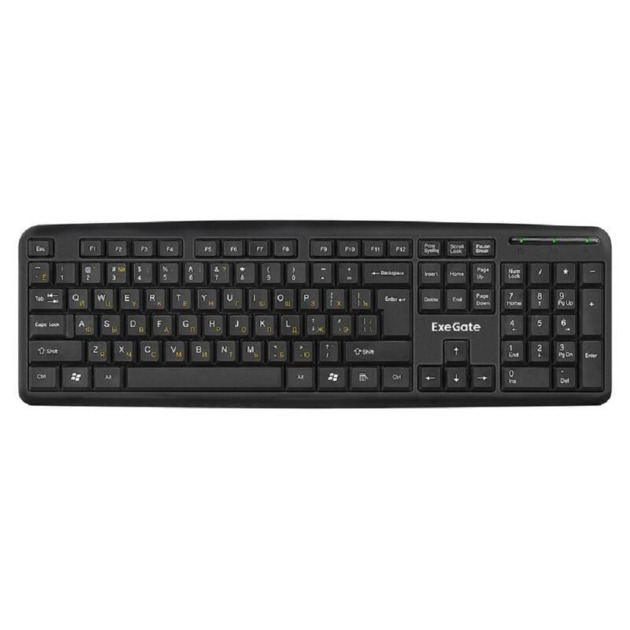 Клавиатура Exegate Professional Standard LY-331S (EX299547RUS) USB, полноразмерная, влагозащищенная, 104кл., Enter большой, длина кабеля 1,7м