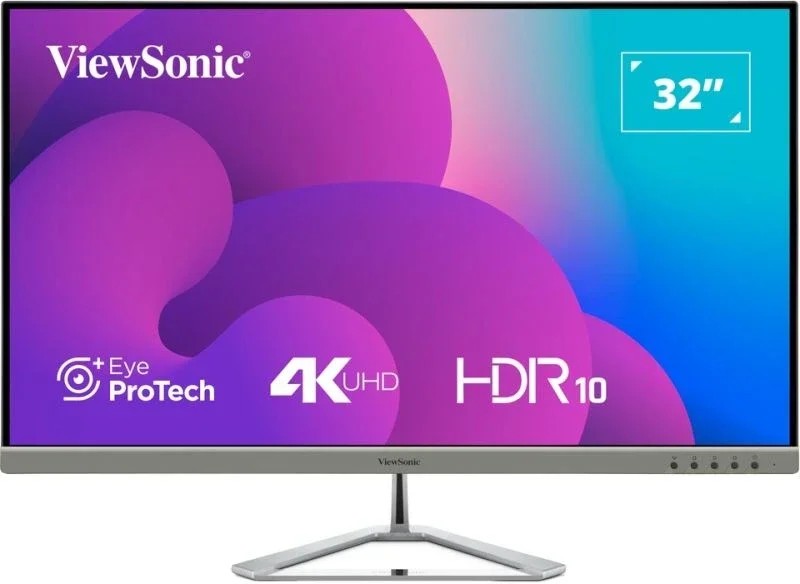 Монитор ViewSonic VX3276-4K-MHD-2 серебристый VA LED 16:9 HDMI M/M матовая 350cd 178гр/178гр 3840x2160 60Hz DP 4K 6.9кг