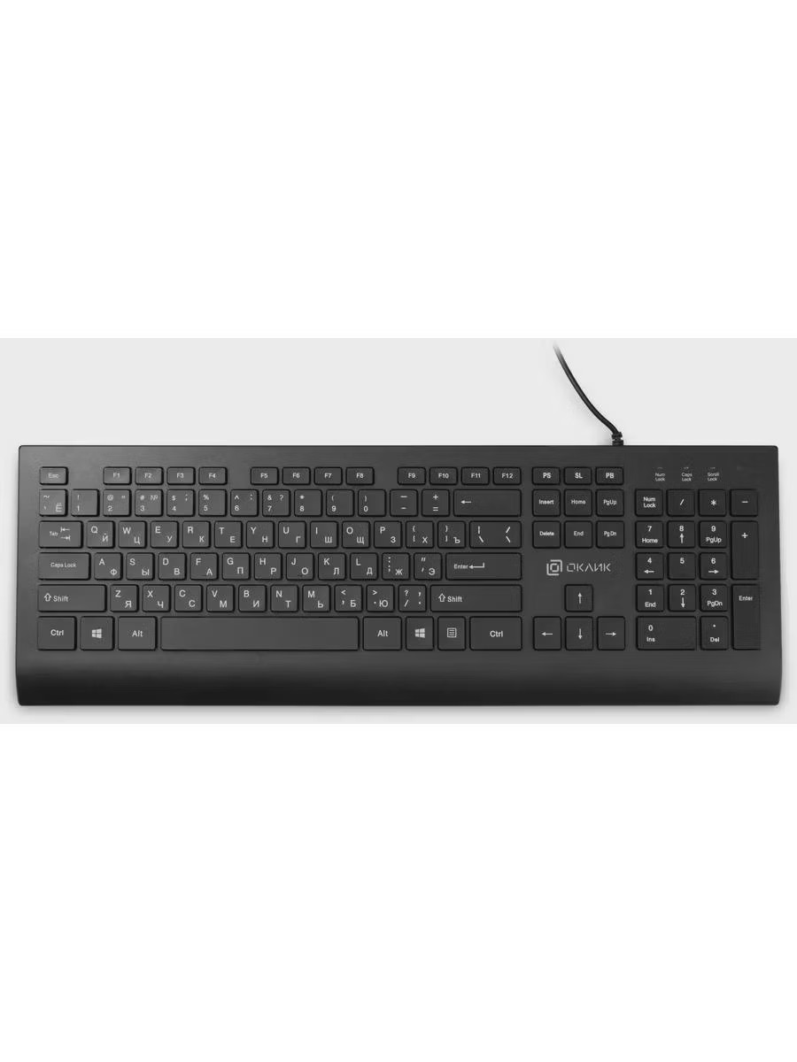 Клавиатура Oklick 155M черный USB slim (1678057)