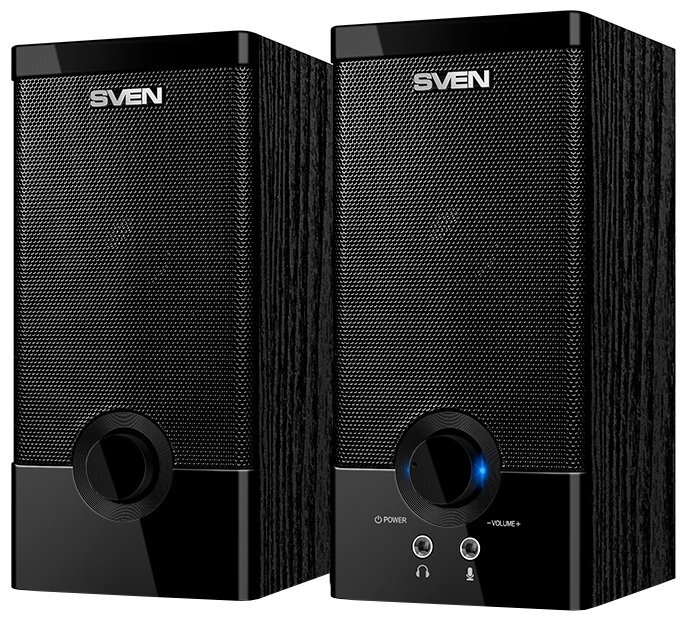 Акустическая система 2.0 SVEN SPS-603 USB, мощность 2x3 Вт(RMS) черный
