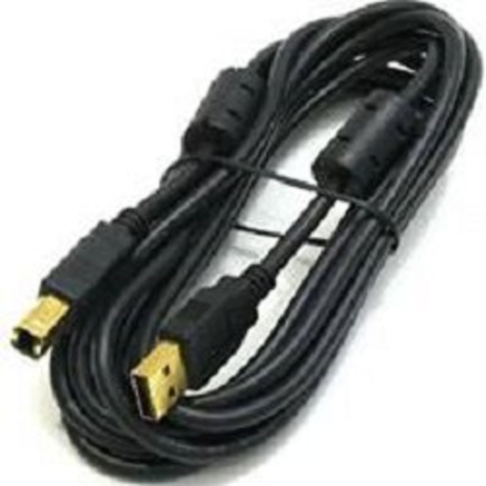 Кабель интерфейсный Bion BXP-CCF-USB2-AMBM-018, USB 2.0 AM/BM, позолоченные контакты, ферритовые кольца, 1.8м, черный