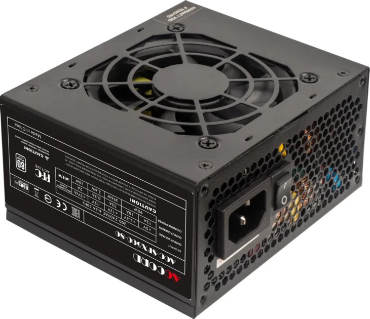 Блок питания Accord ACC-SFX500-80, SFX 500W 24pin APFC 80mm fan 3xSATA RTL