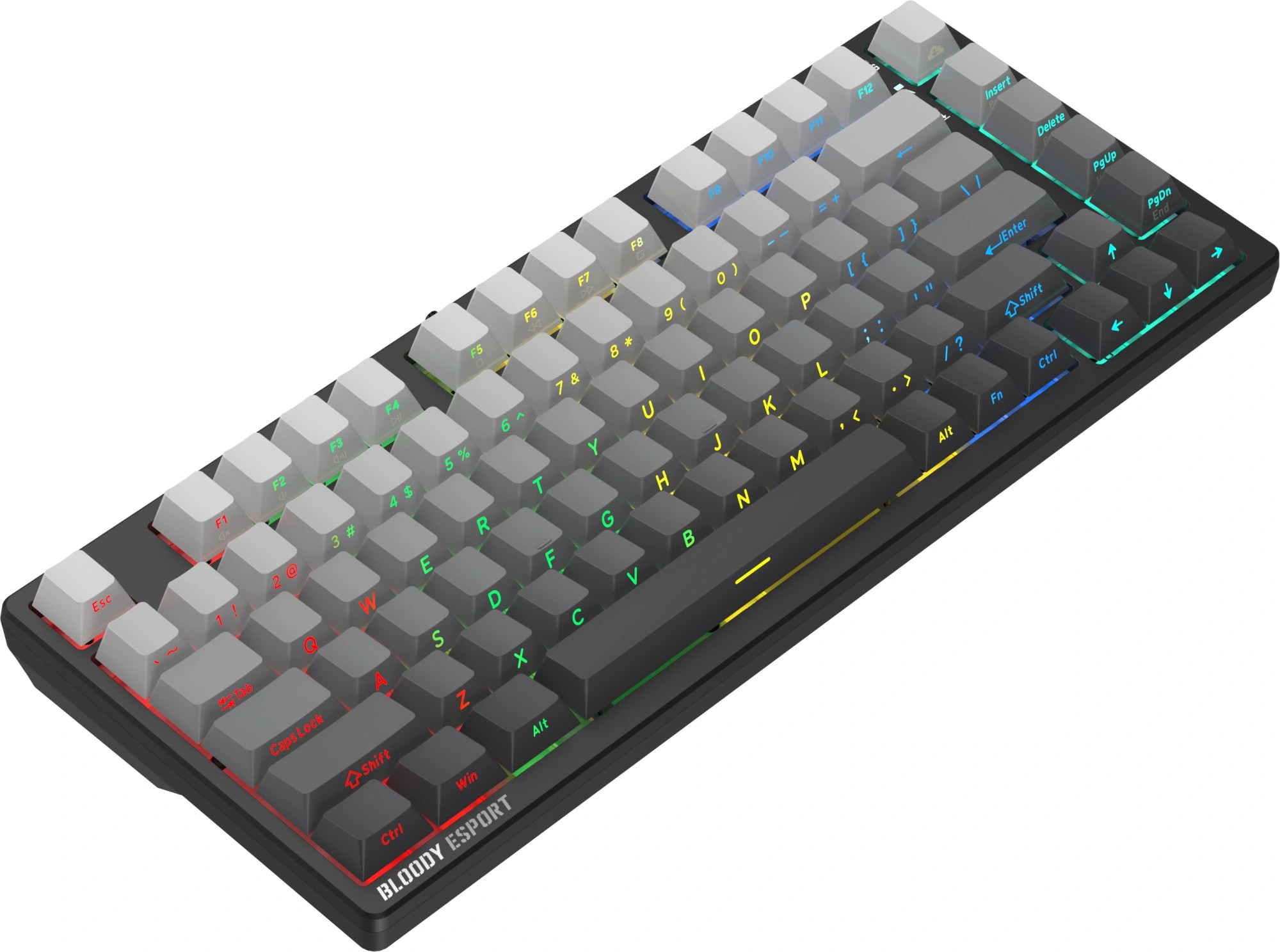 Клавиатура A4Tech MS76 Plus механическая черный/серый USB Multimedia for gamer LED кабель 1.8м