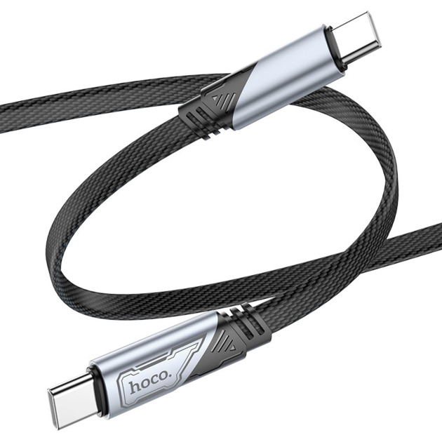 Дата-кабель HOCO U119  Machine 60W charging data cable Type-C + Type-C (черный)