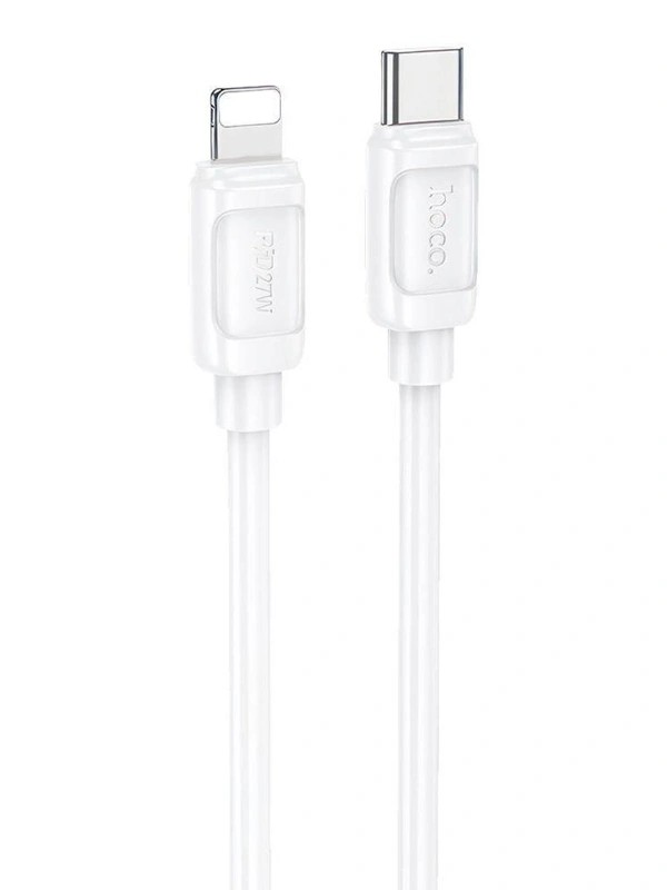 Кабель HOCO X115/ PD Type-C-Lightning/ 1m/ 27W/ Нейлон/ Белый