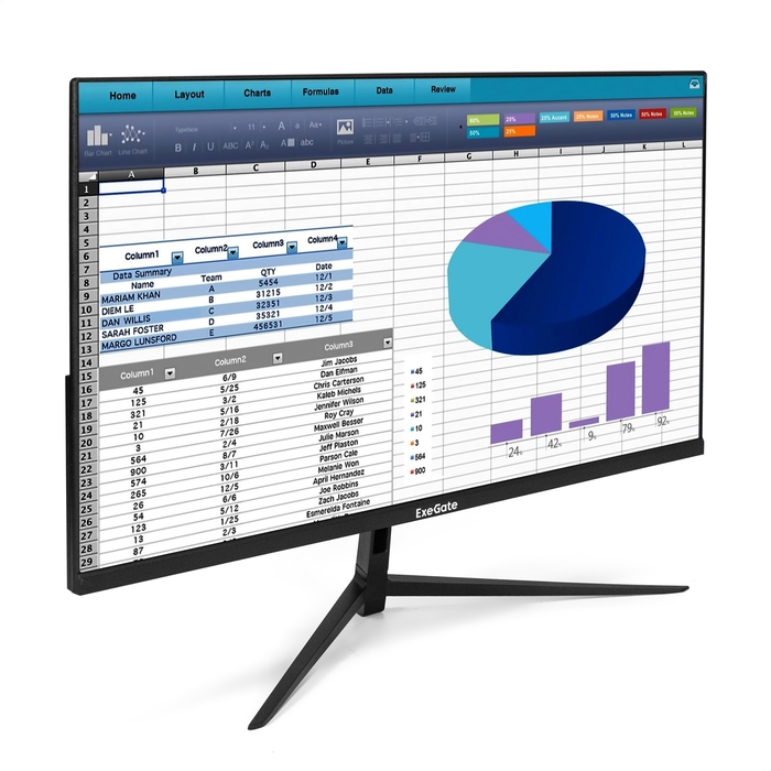 Монитор ExeGate EP2207TA SmartView (EX300418RUS) черный IPS 1920x1080 100Hz 3-5ms 16:9 250cd 1000:1 178/178 Speakers D-Sub HDMI2.0 DisplayPort