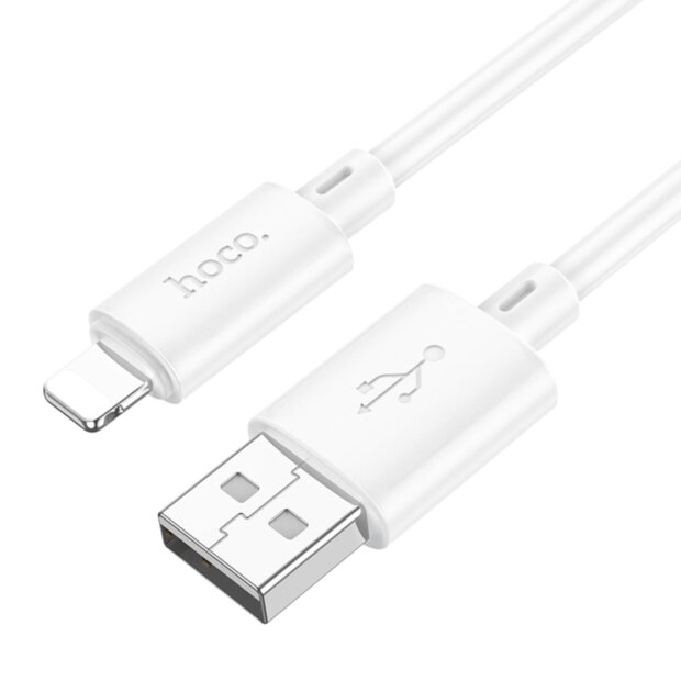 Дата-кабель HOCO X88 Gratified charging data cable for Lightning, 1м (белый)