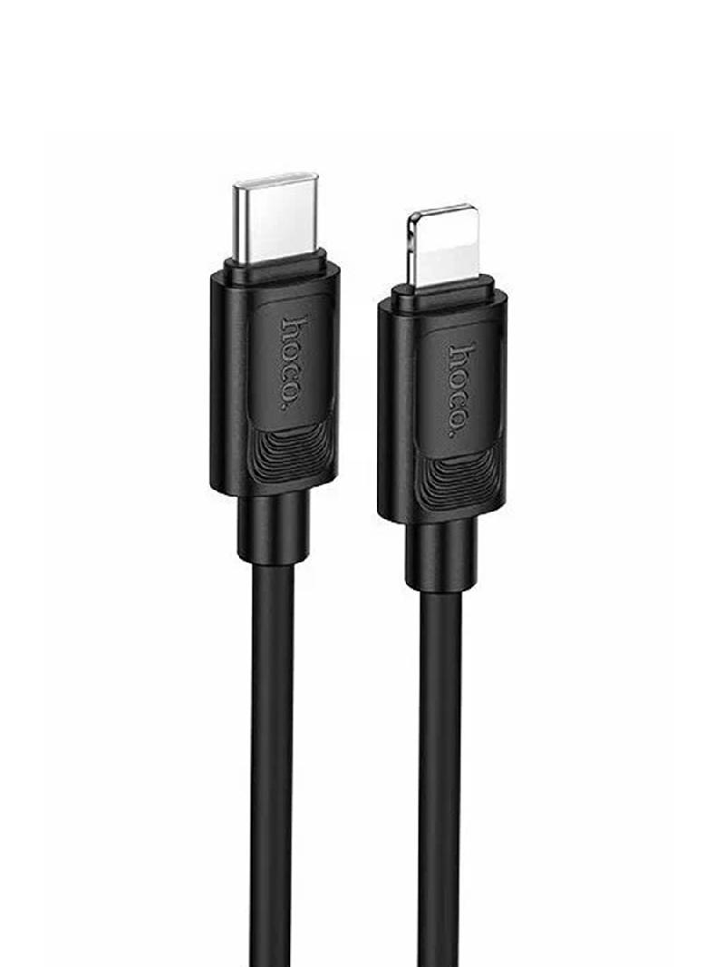 Кабель HOCO X122/ PD Type-C-Lightning/ 1m/ 27W/ Силикон/ Черный, (Арт. HC-62161)