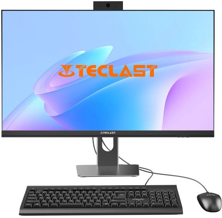 Моноблок Teclast T24 Air (13420H16G512FKRU-Win11P) 23.8" Full HD i5 13420H (2.1) 16Gb SSD512Gb UHDG CR GbitEth WiFi BT 120W клавиатура мышь Cam черный