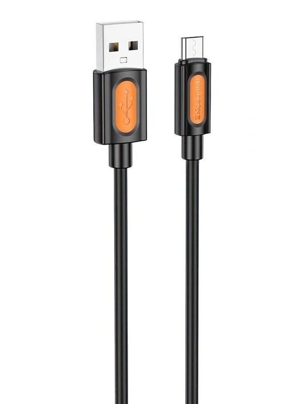 Кабель Borofone BX114 Structure USB-микроUSB 1.0м, 2.4A белый