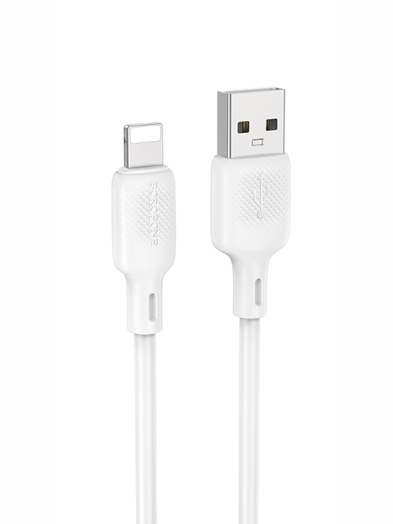Кабель Borofone BX113 Lenny USB-микро USB 1.0м, 2.4A, силикон белый
