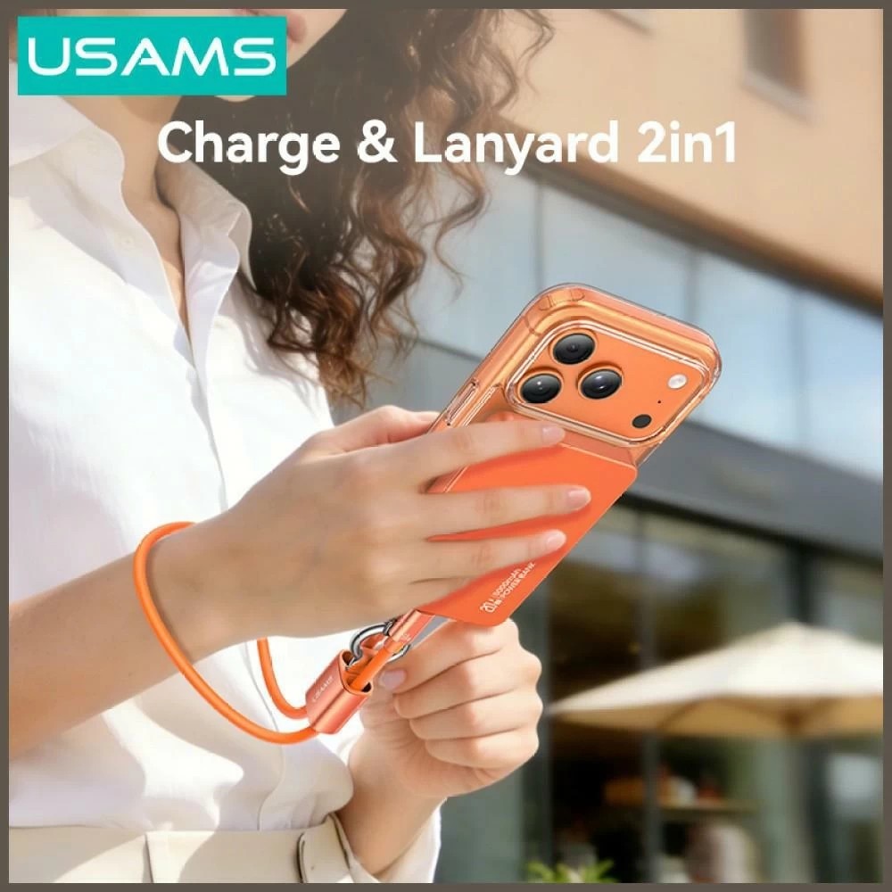 Кабель Usams SJ784 U97 Type-C-Type-C 30см, PD 60Вт оранжевый
