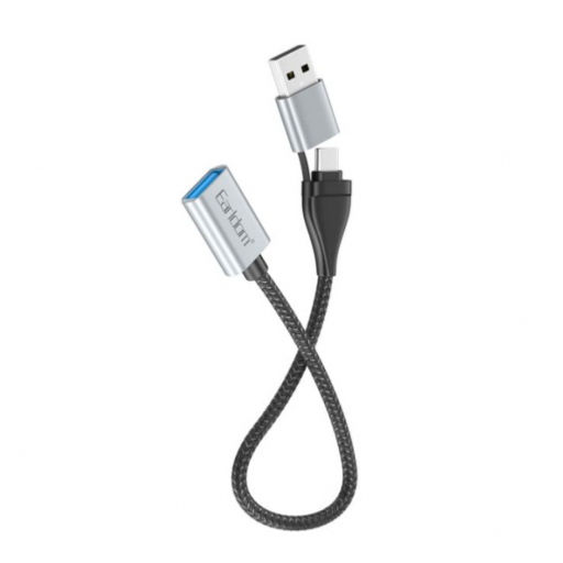 Переходник Earldom ET-OT83 на USB 2в1 для Type C/USB выход серебро