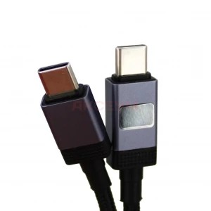 Кабель HOCO X118/ PD Type-C-Type-C с цифровым дисплеем/ 1m/ 3A/60W/ Черный