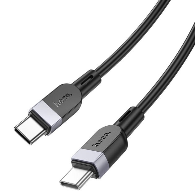 Кабель HOCO X109/ PD  Type-C-Type-C/ 1m/ 60W/ Силикон/ Черный