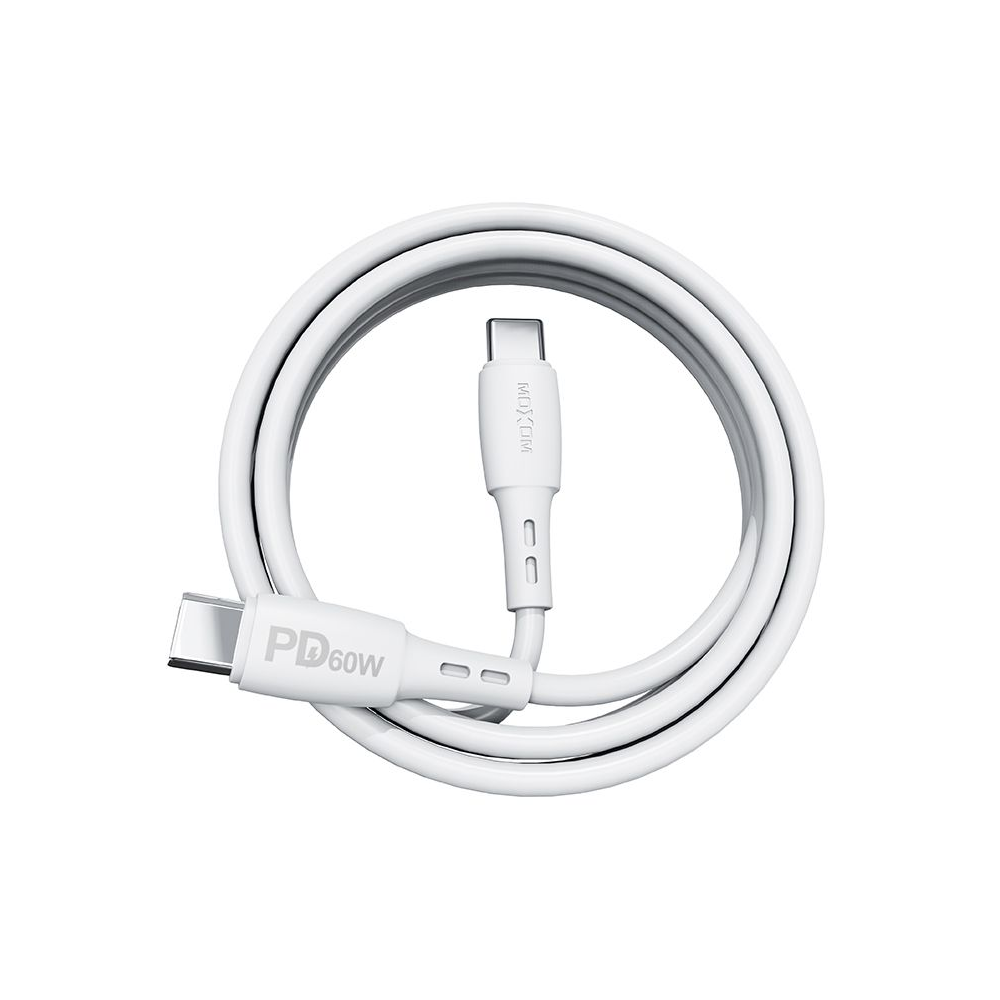 Кабель MOXOM MX-CB135 Type-C-Type-C 2,0м, 3.0A, PD 60Вт белый