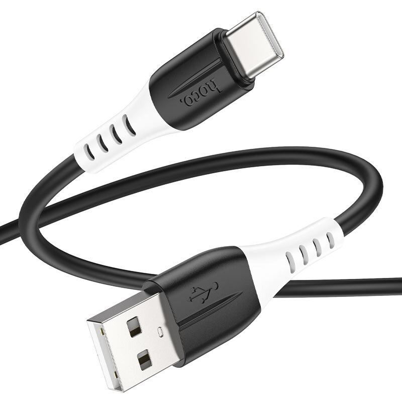 Кабель HOCO X82/ USB  Type-C/ 1m/ 3A/ Силикон/ Черный, (Арт. HC-68575)